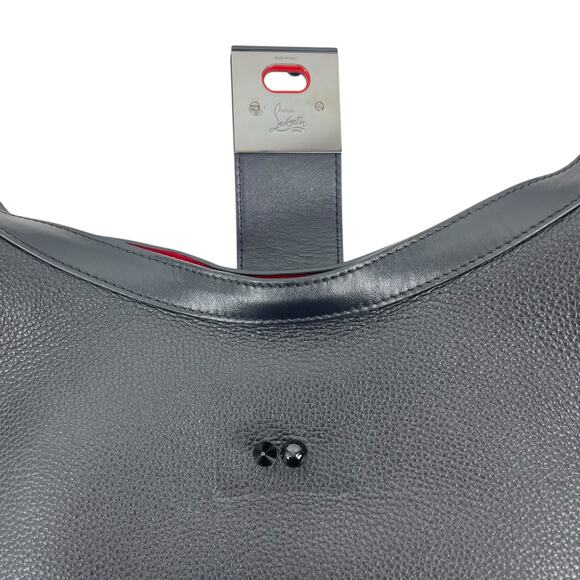 Christian Louboutin Carasky Small Empire Stud Leather Shoulder Bag Black - Picture 10 of 16